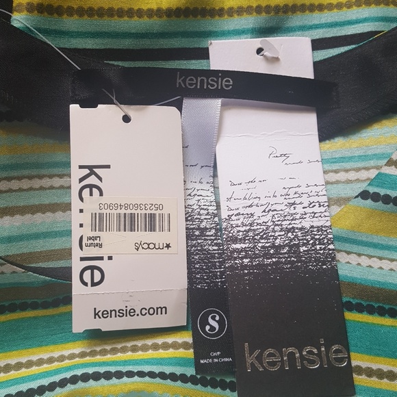 Kensie Dot Stripe Sleeveless Fit and Flare Dress - Picture 6 of 7